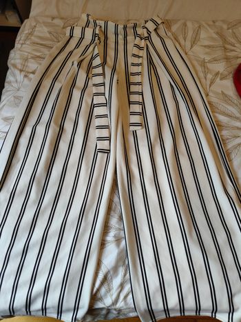 Pantalon élastique avec ceinture M