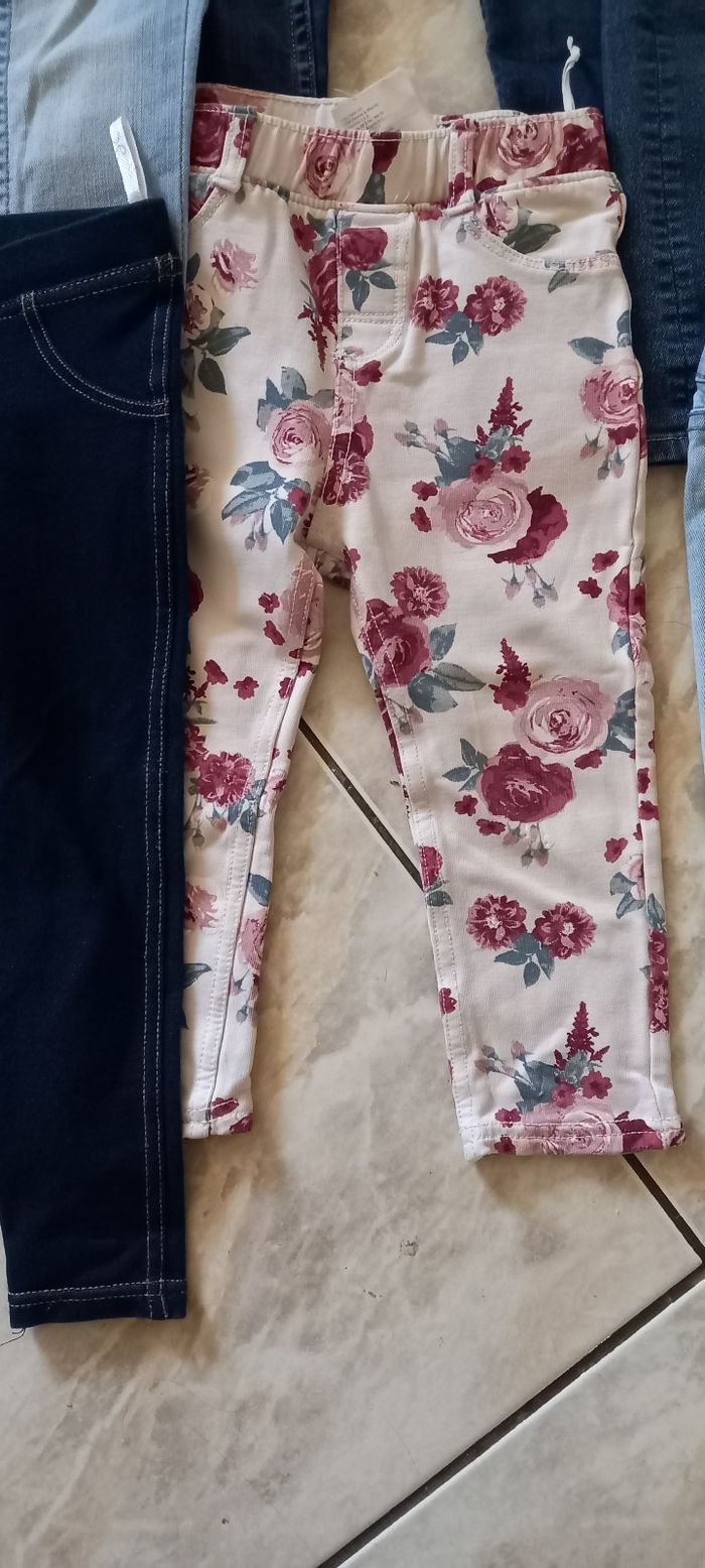 Lot de 6 jeans et jeggings slim taille 18/24 mois - photo numéro 4