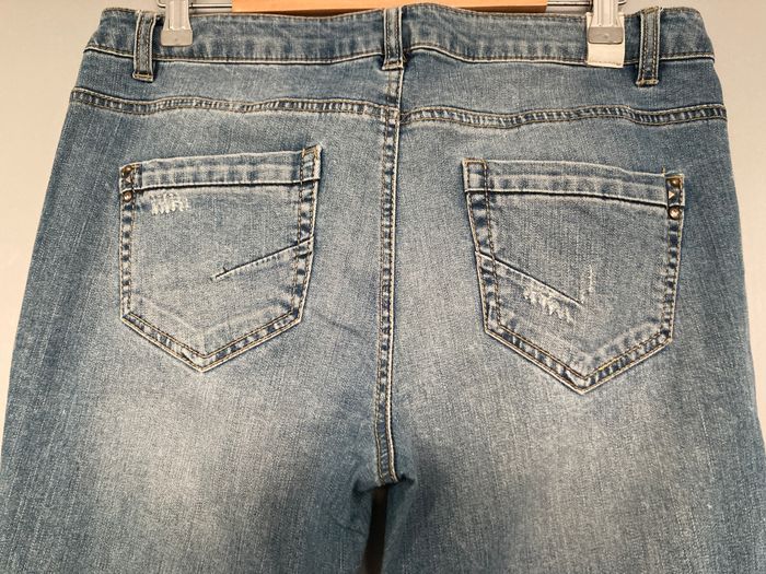 Jean bleu clair Camaïeu avec strass métal - photo numéro 4