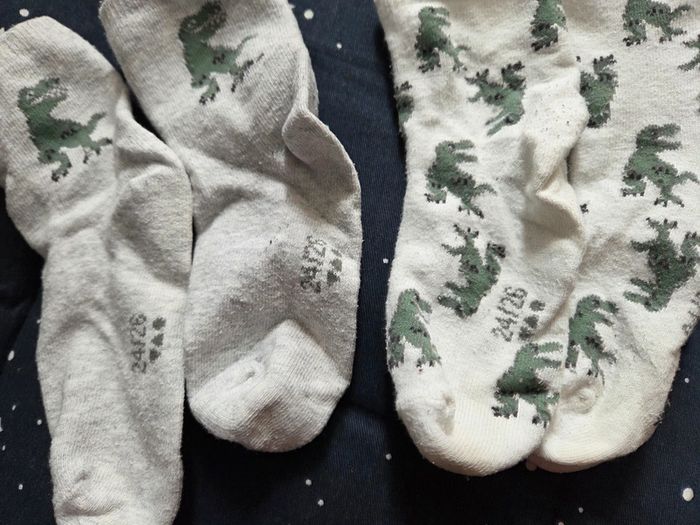 Chaussettes 24 26 dinausores - photo numéro 2