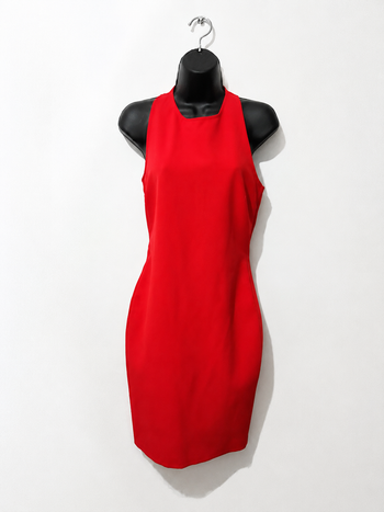 Robe soirée rouge Zara Woman taille M neuve dos ouvert