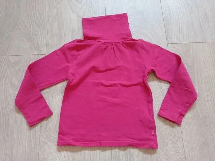 Lot de 2 tee-shirt fille col roulé noir et rose Okaïdi 3 ans - photo numéro 4