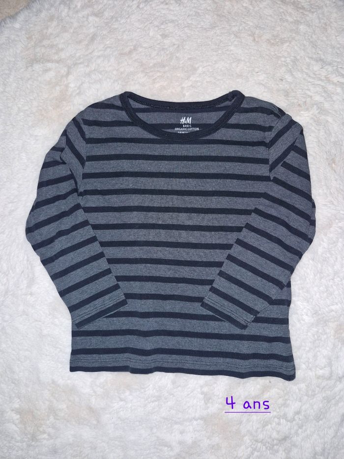 T-shirt manches longues garçon 4 ans
