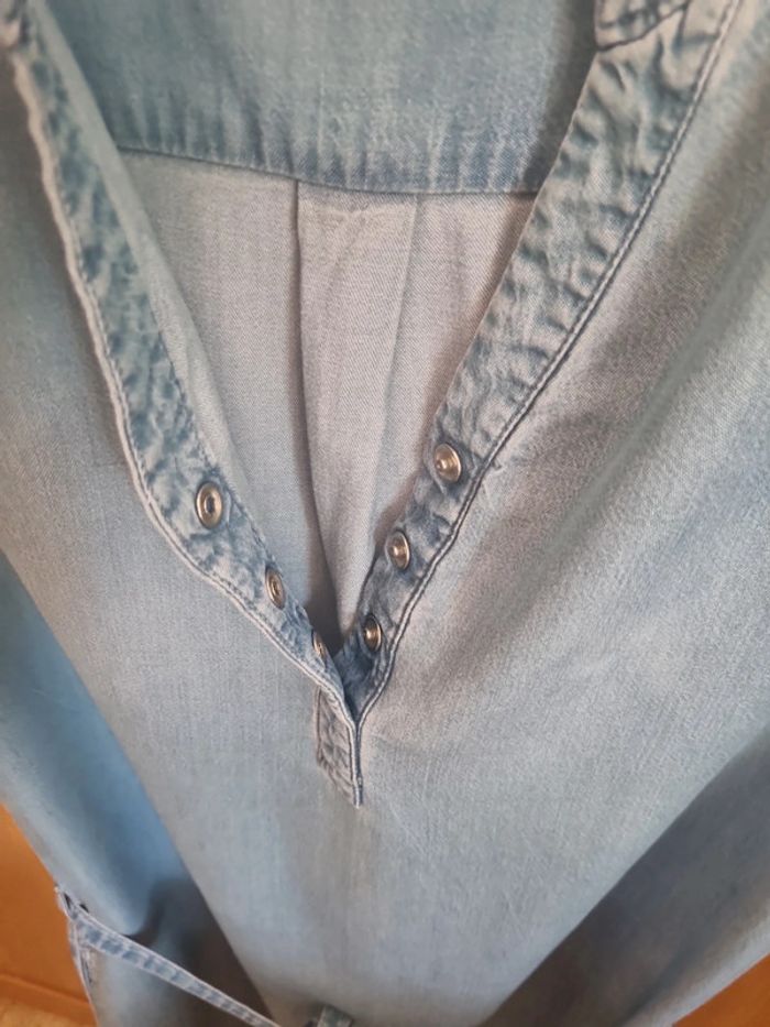 Robe en jeans bleu ciel - photo numéro 4