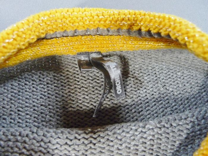 Pull tricot gris jaune chouette Orchestra 3 ans 98 cm fille - photo numéro 3