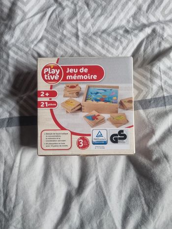 Jeu de mémoire en bois