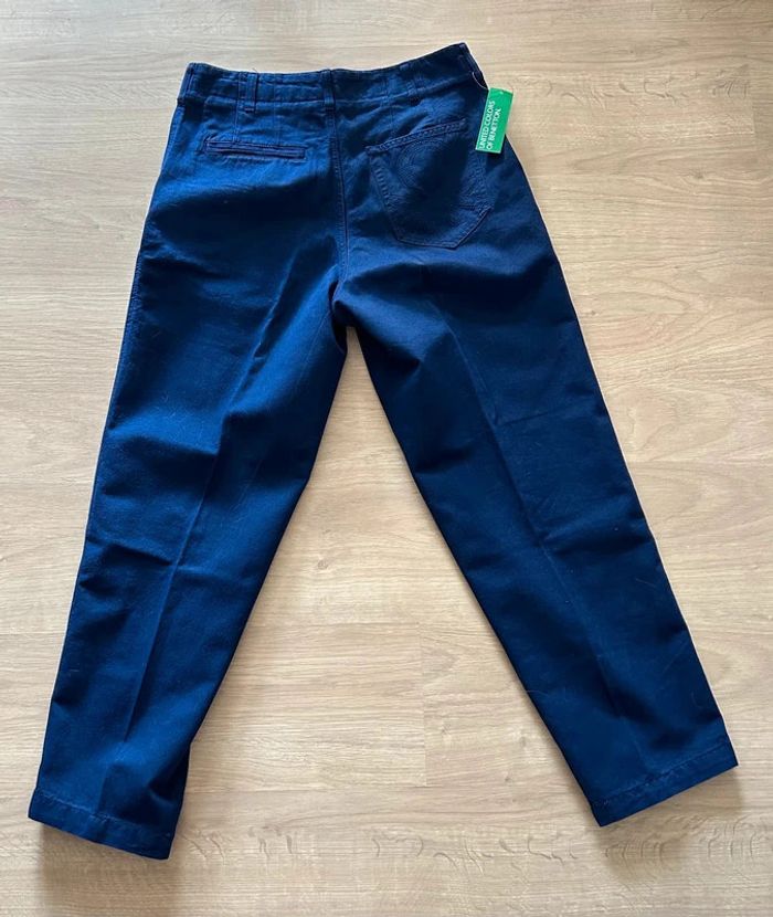 Pantalon à plis benetton - Bleu - Taille 38 - Neuf - photo numéro 2