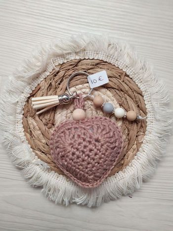 Porte clé coeur au crochet ❤️