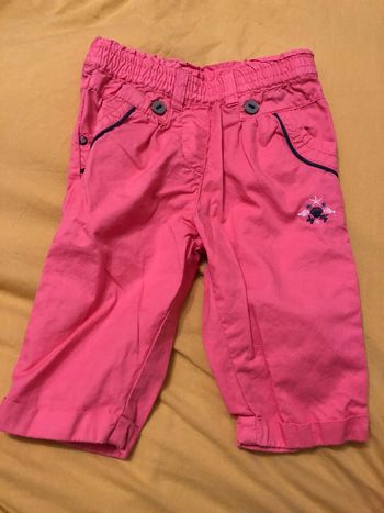 Pantalon toile fille 6 mois sergent major