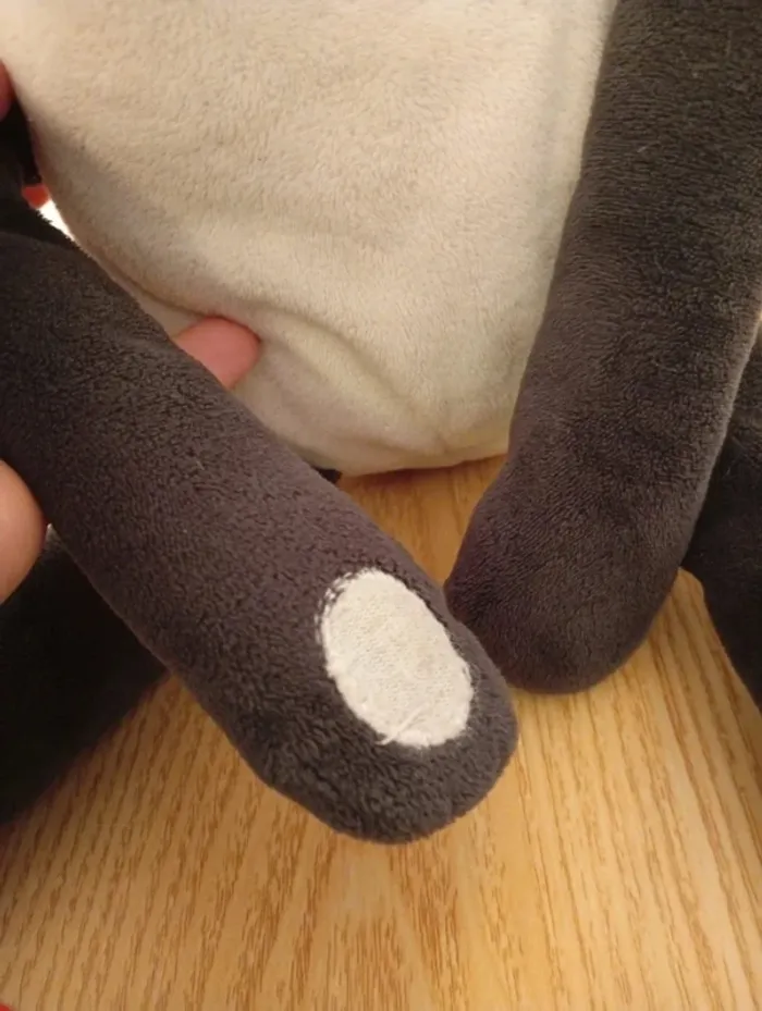 Peluche panda jambes longues mains à scratch - photo numéro 4