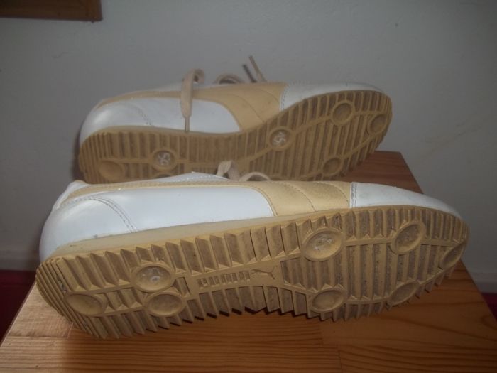 Baskets en cuir blanc Puma Tahara 41 - photo numéro 5