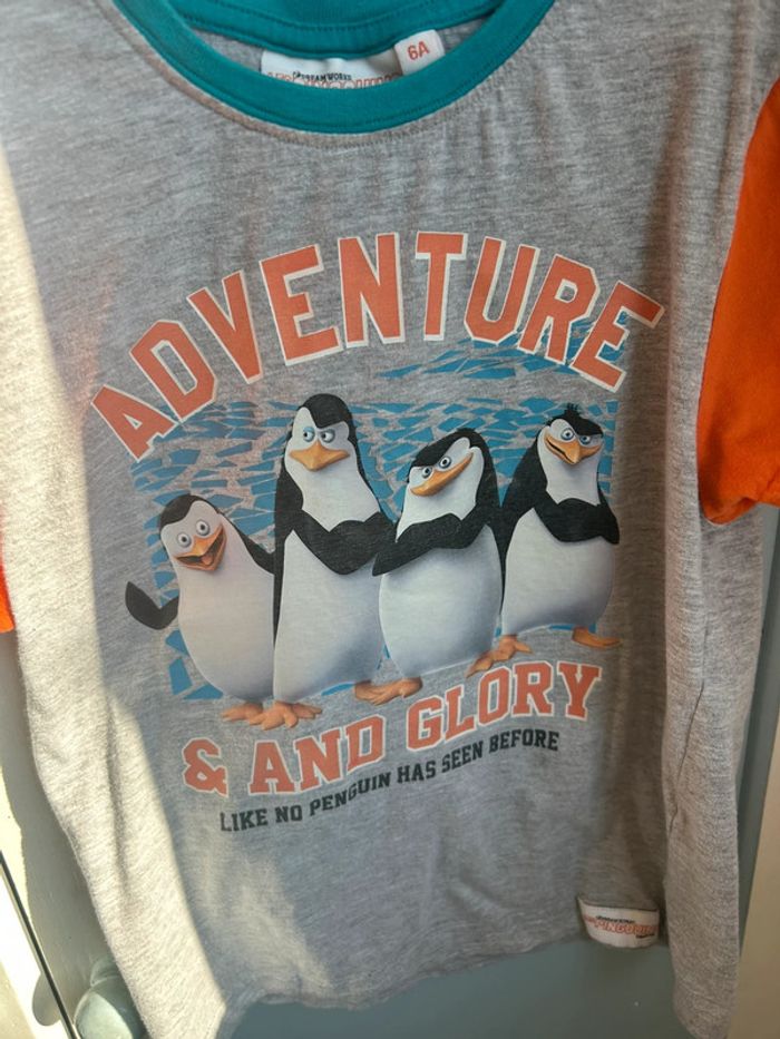 Tee shirt gris les pingouins , 6 ans - photo numéro 3
