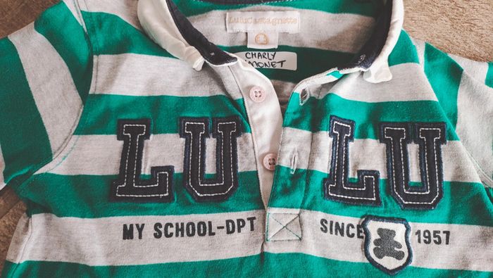 Magnifique polo lulu castagnette style rugby - photo numéro 3