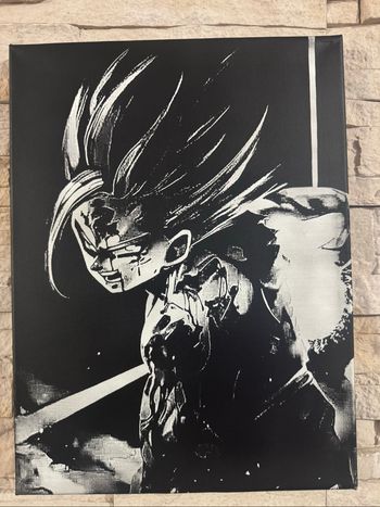 Tableau Gohan attaque finale Dragon Ball en toile 30x40cm