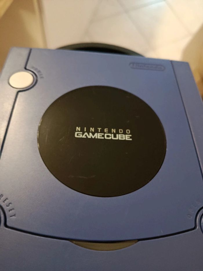 Nintendo GameCube violette manette câble et carte mémoire - photo numéro 6