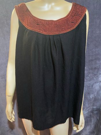 Débardeur noir et orange purplerose taille XL