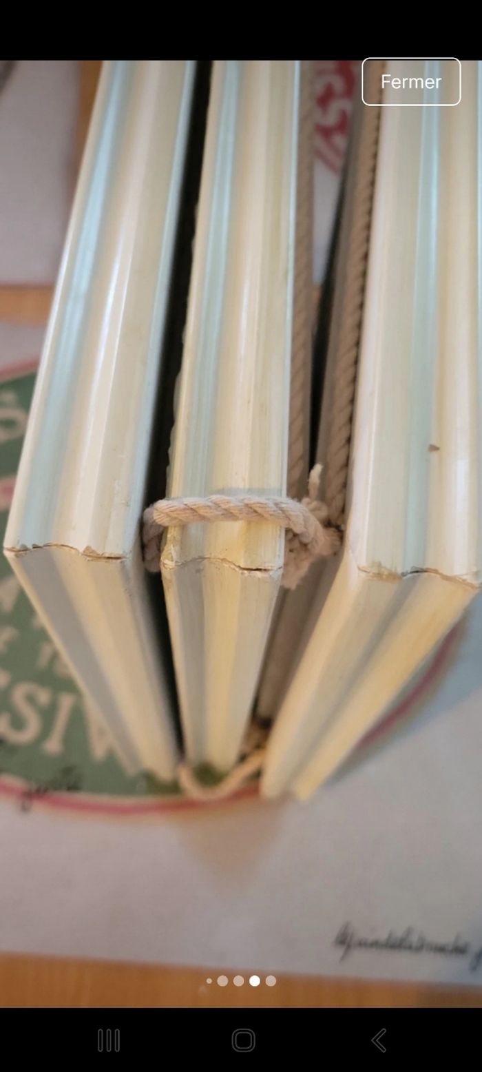 3 cadres reliés effet bois sculpté crème - photo numéro 7