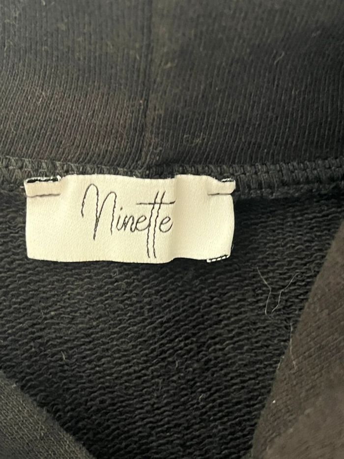 Sweat à capuche sans manches noir Minette - photo numéro 6