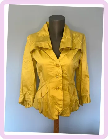 🌿 Veste blazer Zapa – Taille 40 – Vert très clair, manches mi-longues, 3 boutons 🌿