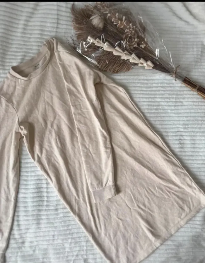 Robe beige clair - basique doux - photo numéro 4