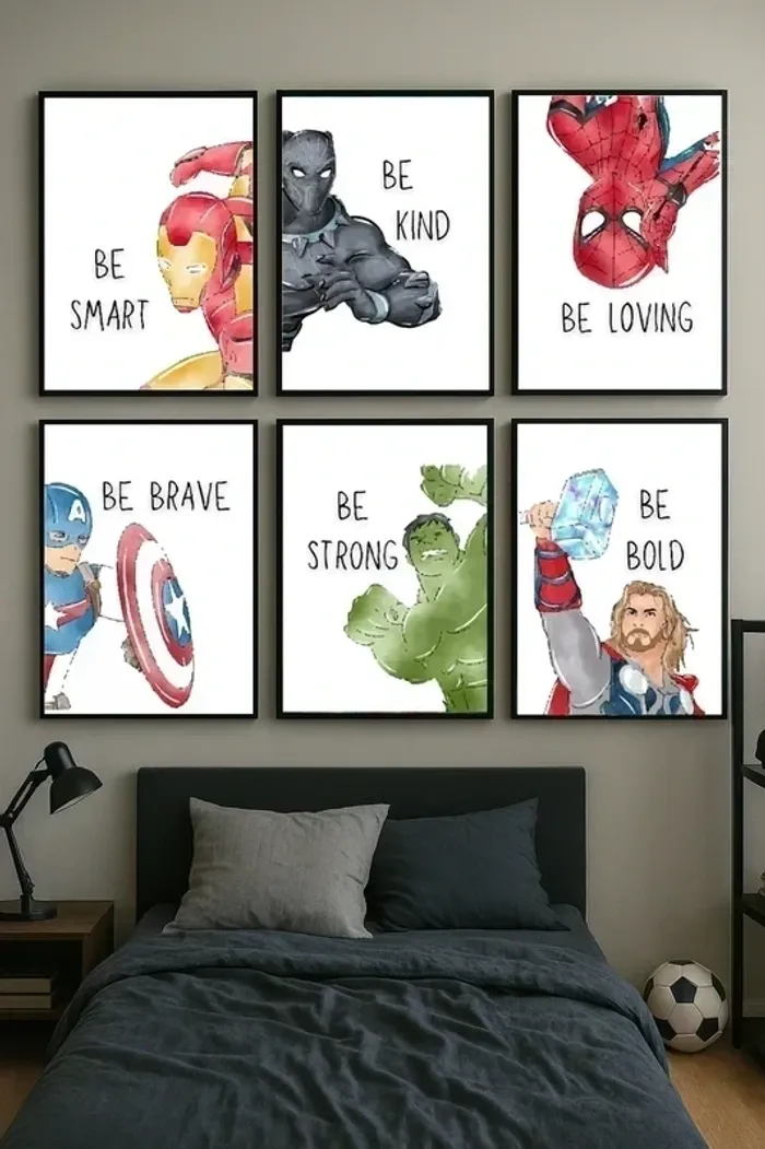 Affiches “Super-héros Marvel” pour chambre enfant - photo numéro 3