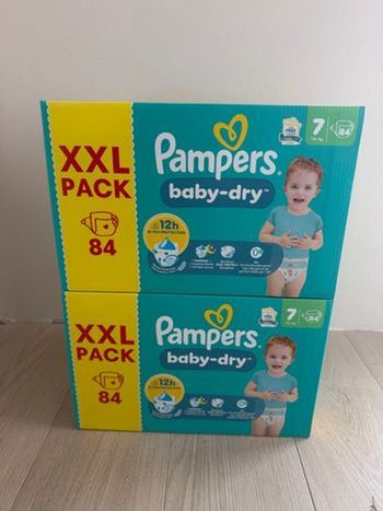 168 couches Pampers baby dry taille 7