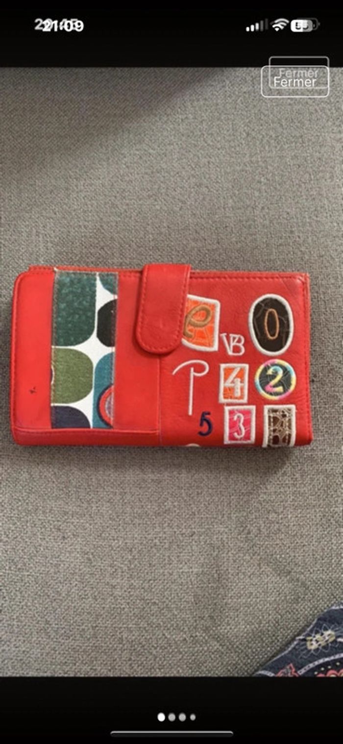 Porte-monnaie - 4€ - rouge - photo numéro 2