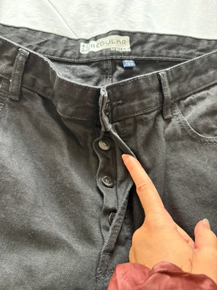 Jean homme noir Regular straight by Kiabi taille XL/48 W38 L34 – 100% coton – coupe droite - photo numéro 5