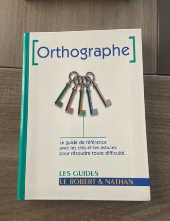 Livre d orthographe