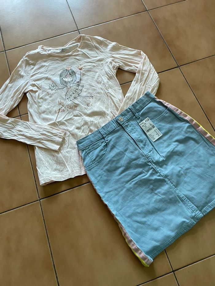 Lot jupe + t shirt fille 12 ans - photo numéro 2