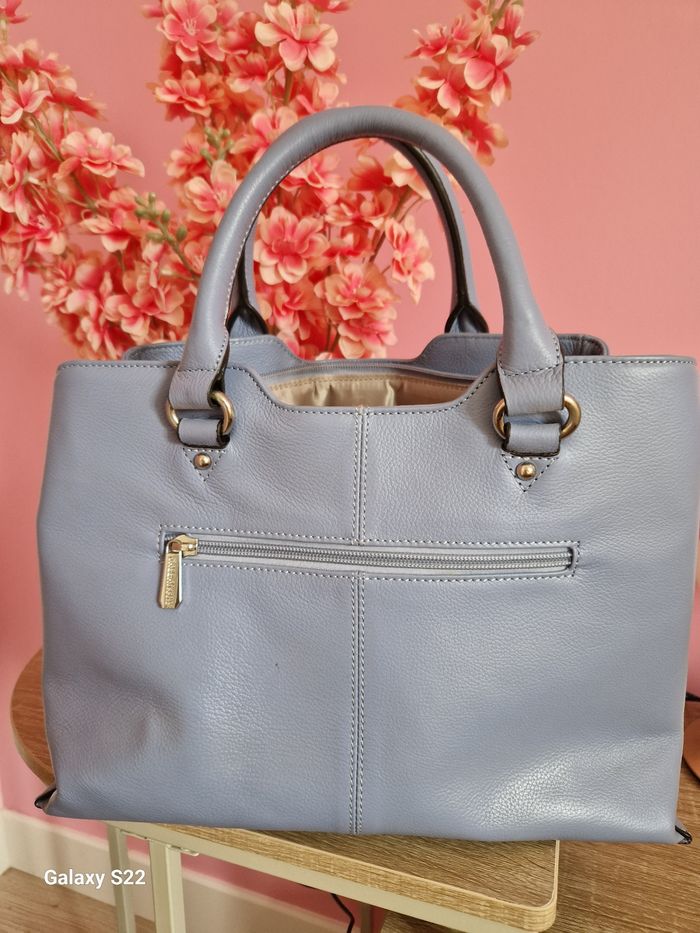Sac à main bandoulière bleu ciel gallantry détail argenté - photo numéro 3