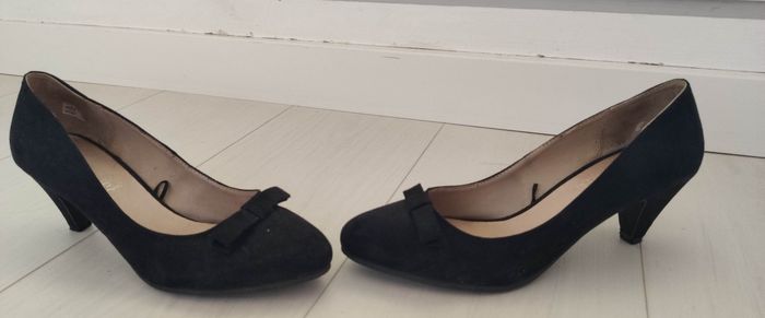 Paire d'escarpins noir T39 TEX talon 7cm très bon état - photo numéro 5