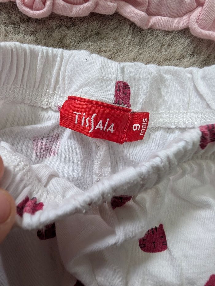 Ensemble Tissaia 9 mois – “Bébé chaton trop mignon” – très bon état - photo numéro 2
