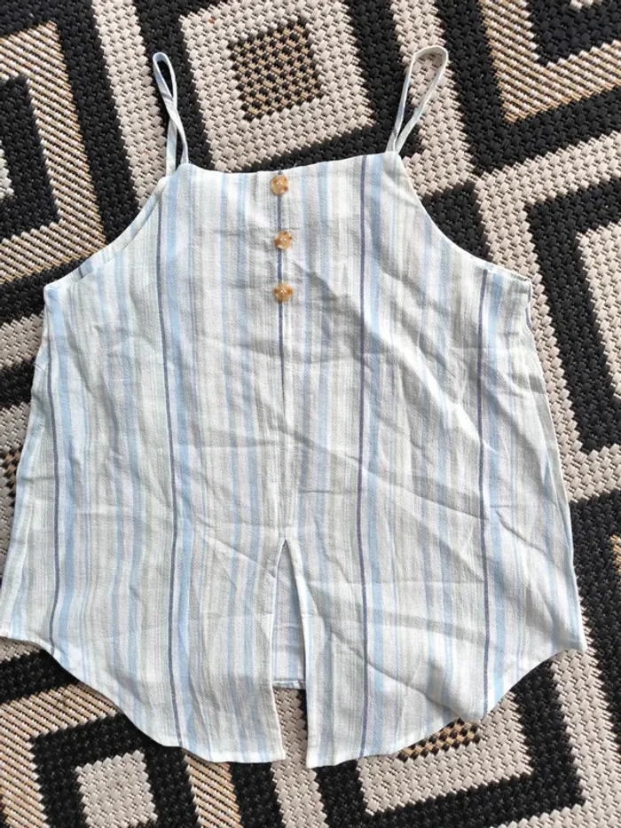 Haut rayé à fines bretelles Mine – Taille S – Neuf avec étiquette - photo numéro 2