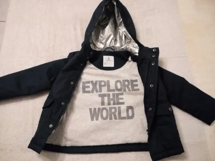 Manteau bleu marine Okaïdi 3 ans (réf perso P38)(familleac72)