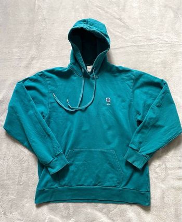 Hoodie Arte Antwerp turquoise logo brodé - Taille L - photo numéro 2