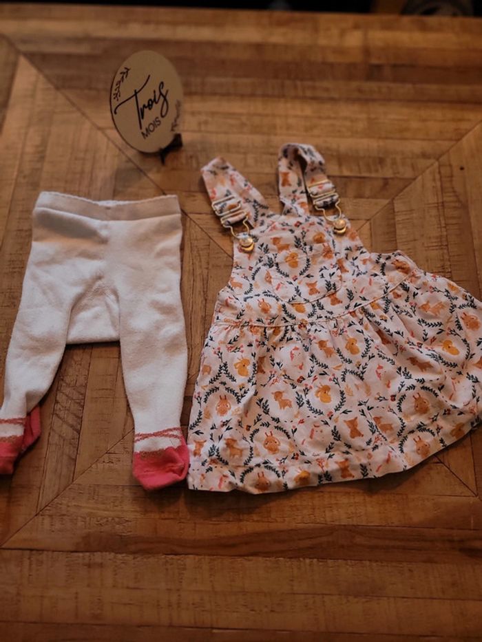 Salopette + Collants sergent major 3mois