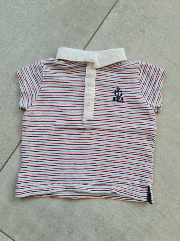 Ensemble été salopette short et T-shirt polos manches courtes 3 mois - photo numéro 2