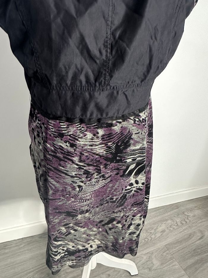 Robe cyberpunk en mesh violet et noir T44 XXL - photo numéro 2