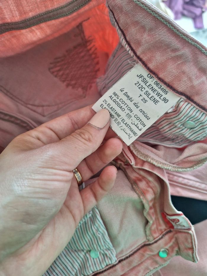 Pantalon jean rose le temps des cerises t36 - photo numéro 3