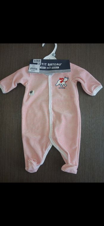 Pyjamas garçon en velours petit bateau naissance 0 mois