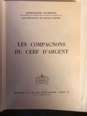 Les compagnons du cerf d'argent
