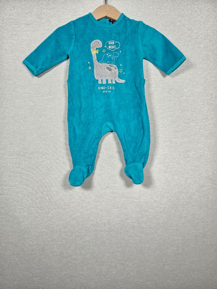 Pyjama velour dinosaures kiabi 3 mois 56-62cm
