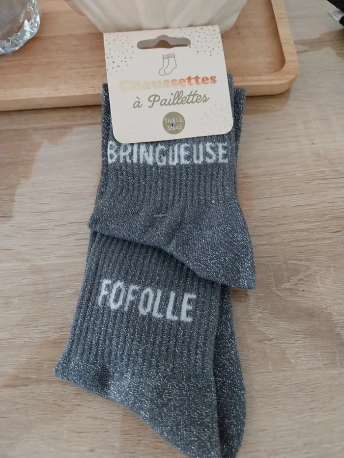 Chaussettes à paillettes Bringeuse Fofolle