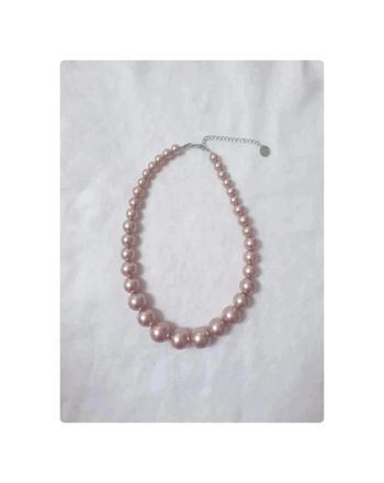 Magnifique collier perles rose gold