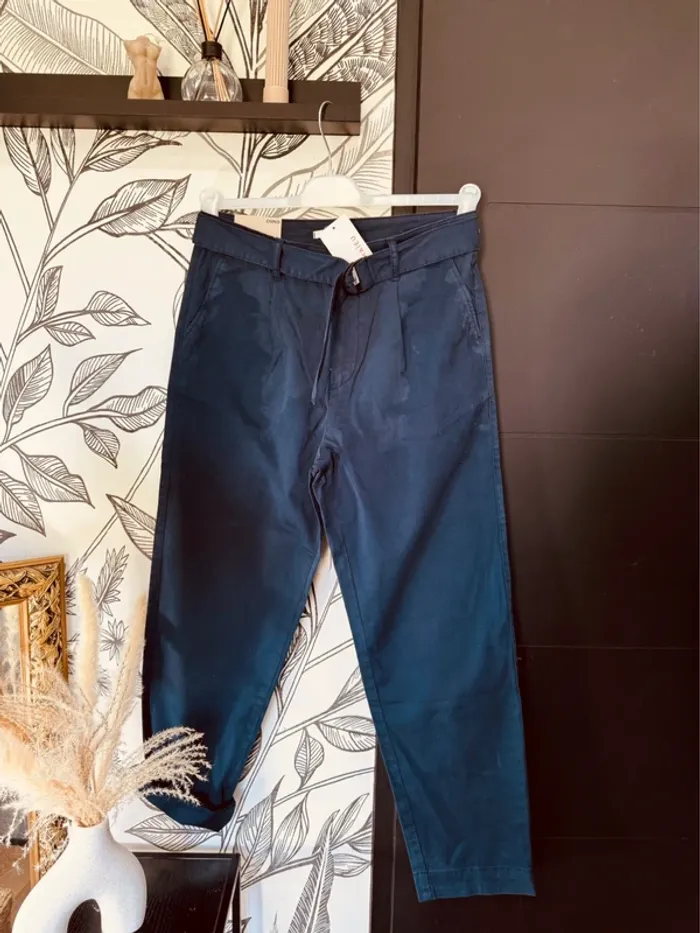 Taille 38 ~ M pantalon chino femme Camaieu bleu marine Neuf 🌸