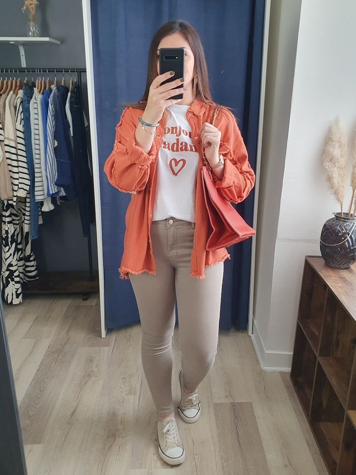Jean skinny beige taupe Taille 44 - photo numéro 5