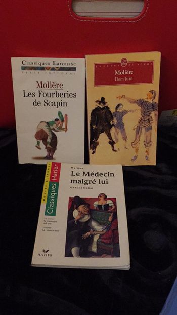 Lot de 3 livres de Molière