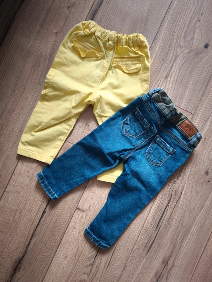 Lots de deux pantalon / Jean 9 mois - photo numéro 2