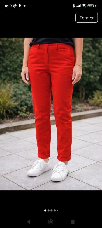 Pantalon rouge taille 40 Gémo 